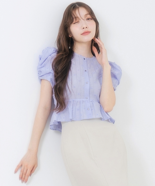 高級ライン♡ 未使用▼9.7万 リリアンビューティ ジャガード ブラウス 希少 セール】 ドットジャガード・ブラウス （シャツ・ブラウス