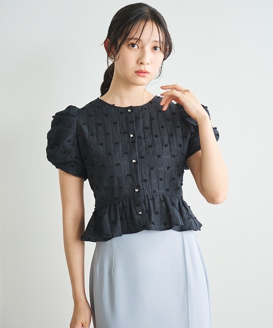 高級ライン♡ 未使用▼9.7万 リリアンビューティ ジャガード ブラウス 希少 セール】 ドットジャガード・ブラウス （シャツ・ブラウス