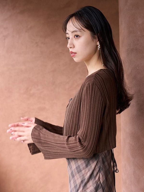 期間限定20%OFF】SNIDEL スナイデル シンプルリブカーディガン