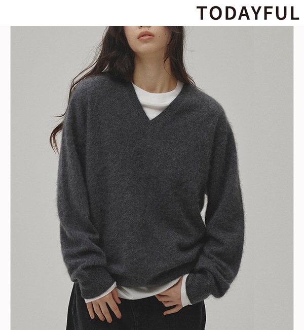 ��ͽ���ʡ�TODAYFUL �ȥ��ǥ��ե�  Woolcashmere Vneck Knit 12620508 9������10��������ͽ�� /����󥻥������Բľ���