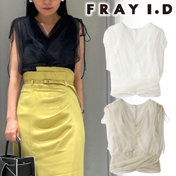 チュールレイヤードノースリカットソー フレイアイディー FRAY チュールレイヤードノースリカットソー フレイアイディー FRAY