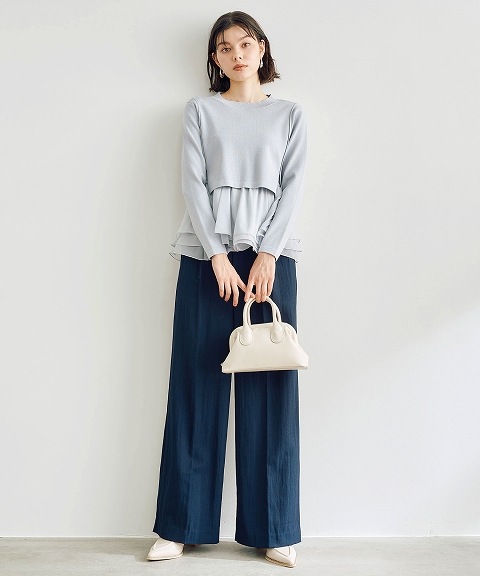 SOLD OUT】COCODEAL ココディール ペプラムブラウスレイヤード