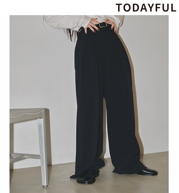 TODAYFUL (トゥデイフル）Doubletuck Twill Trousers 即納