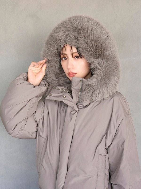 期間限定10%OFF】SNIDEL スナイデル 西川フードファーショートダウン