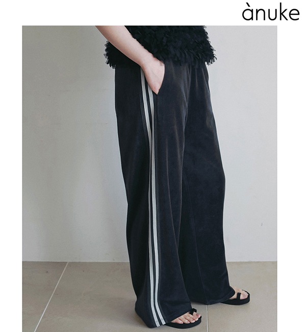 ��SOLD OUT��anuke ����̡���  Velour Track Pants 62620704  /����󥻥������Բľ��� �������ˤ�15���ޤ�¨��ȯ��(���˰ʳ�)��