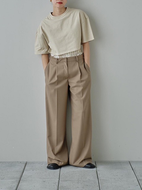 TODAYFUL - todayful  cotton tee  チャコールグレー Compact Ringer Tee（Tシャツ/カットソー）｜TODAYFUL（トゥデイ