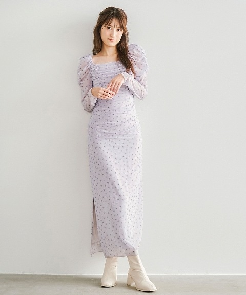 【海外配送可】【送料無料】 SOLD OUT】COCODEAL フラワーチュールギャザー ココディール ワンピース
