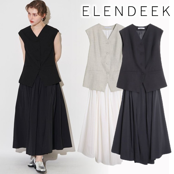 期間限定10%OFF】ELENDEEK エレンディーク GILET COMBINATION OP