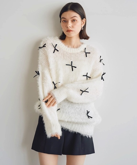 SALE60%OFF】COCODEAL ココディール リボンフェザーニット 74731450