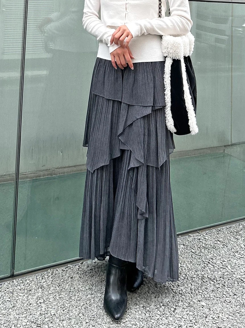 SALE30%OFF】SNIDEL スナイデル ストレートプリーツティアードスカート