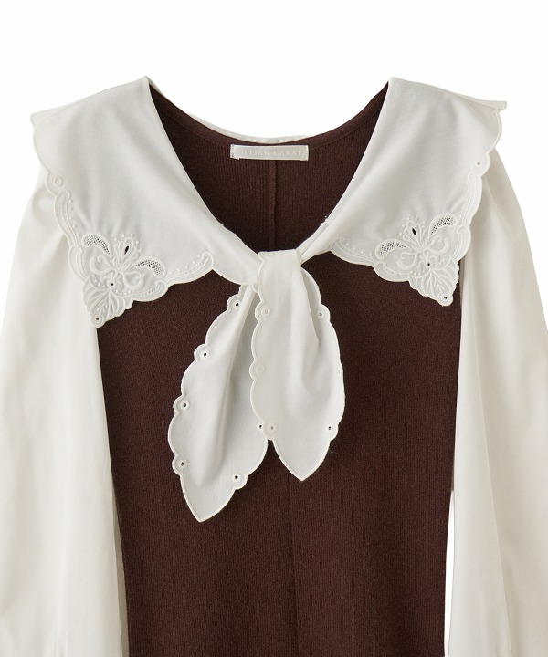 SALE50%OFF】LILLIAN CARAT リリアンカラット エンブロイダリーカラー