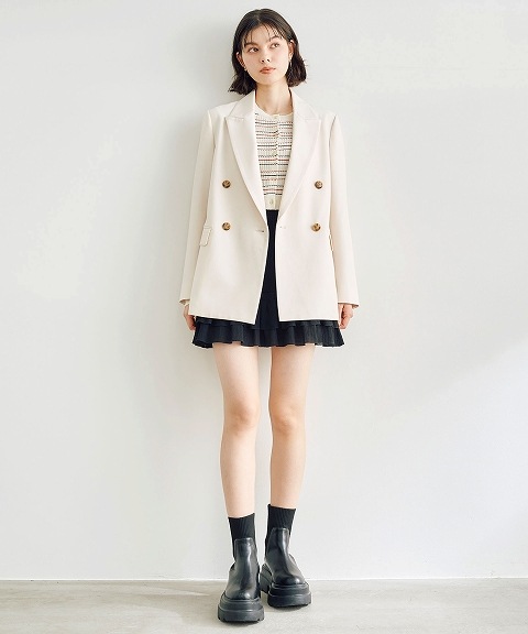SOLD OUT】COCODEAL ココディール ボーダーケーブルニット