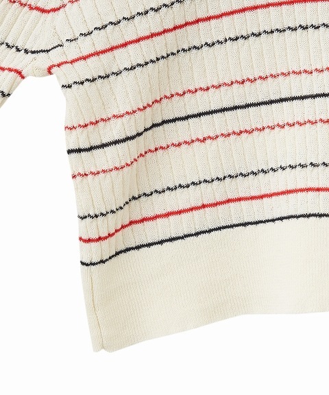 SOLD OUT】COCODEAL ココディール ボーダーケーブルニット