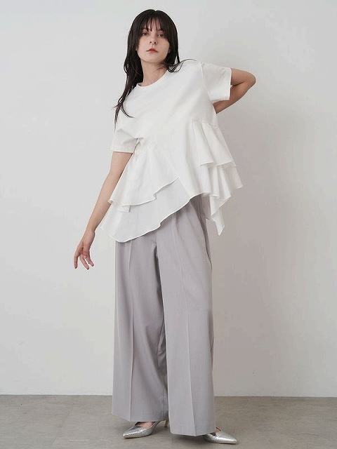 エレンディーク TIERED BL CS SET チュニック カットソー SALE50%OFF】ELENDEEK エレンディーク ASYMMETRY DOCKING CS