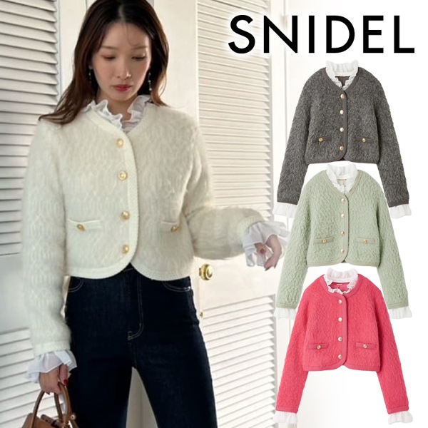 SALE40%OFF】SNIDEL スナイデル ファーライクフリルニットジャケット