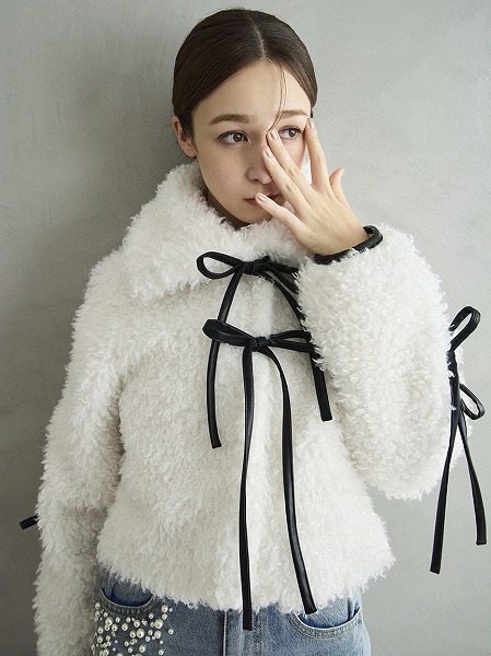 再入荷】【期間限定10％OFF】FRAY I.D フレイアイディー リボンボア