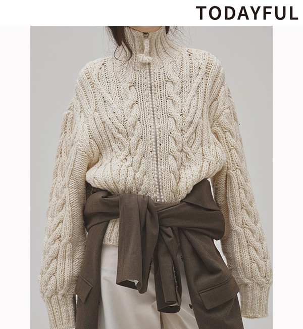 ��ͽ���ʡ�TODAYFUL �ȥ��ǥ��ե�  Volume Handknit Cardigan 12620511 10�����11��������ͽ�� /����󥻥������Բľ���