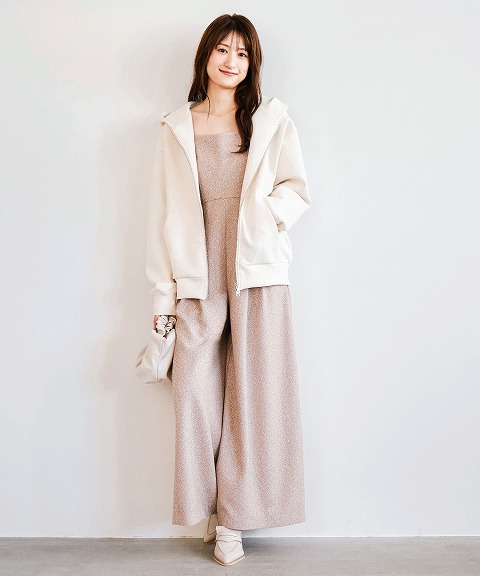 ネップツイードキャミロンパース COCO DEAL SALE50%OFF】COCODEAL ココディール ネップツイードキャミ