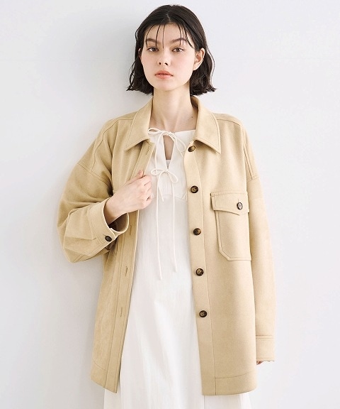 SOLD OUT】COCODEAL ココディール スウェードシャツブルゾン
