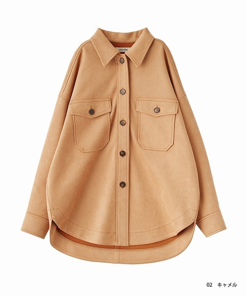 ココディール 【SOLD OUT】COCODEAL スウェードシャツブルゾン