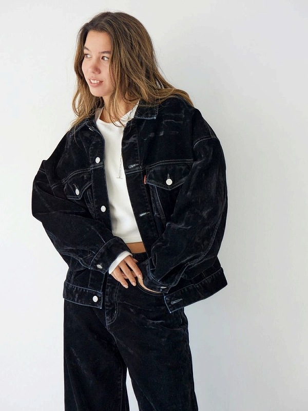 期間限定10%OFF】Ungrid アングリッド フロッキー起毛デニムジャケット