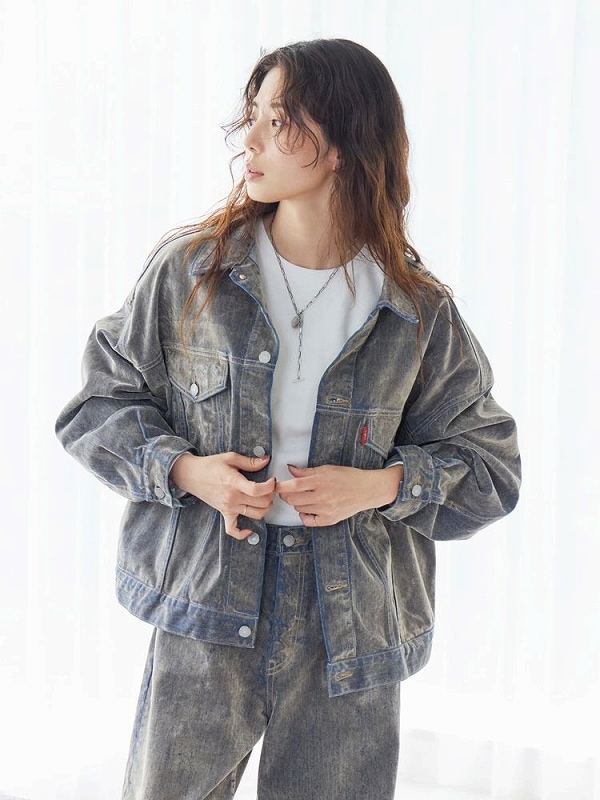 期間限定10%OFF】Ungrid アングリッド フロッキー起毛デニムジャケット