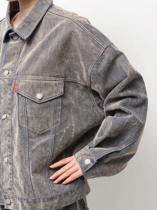 ungrid フロッキー起毛デニムジャケット 期間限定10%OFF】Ungrid アングリッド フロッキー起毛デニムジャケット