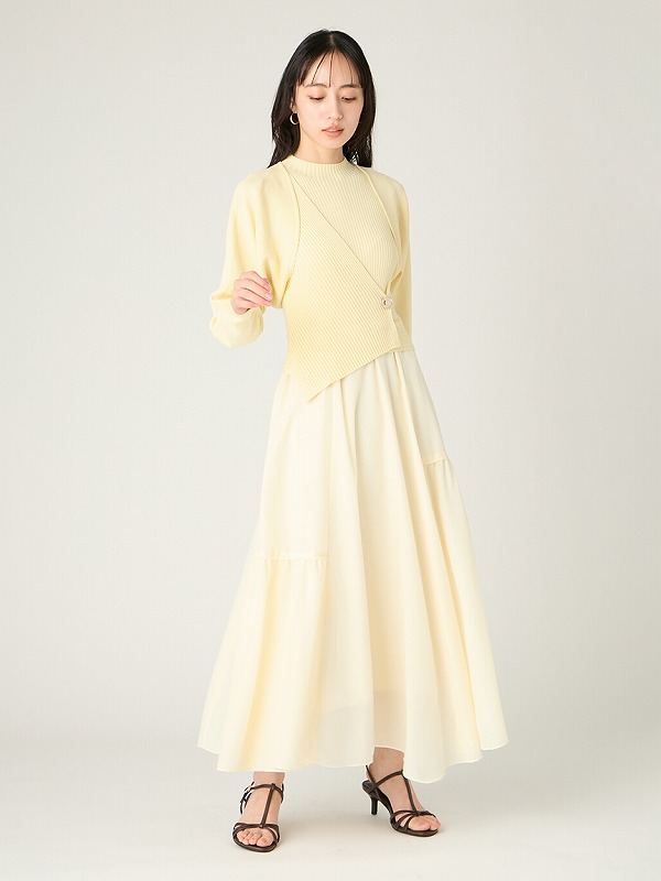 期間限定10%OFF】FRAY I.D フレイアイディー メタルブローチリブニット