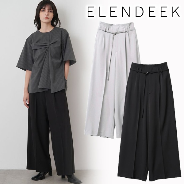 SALE50%OFF】ELENDEEK エレンディーク HIGH WAIST TUCK WIDE PT ハイ