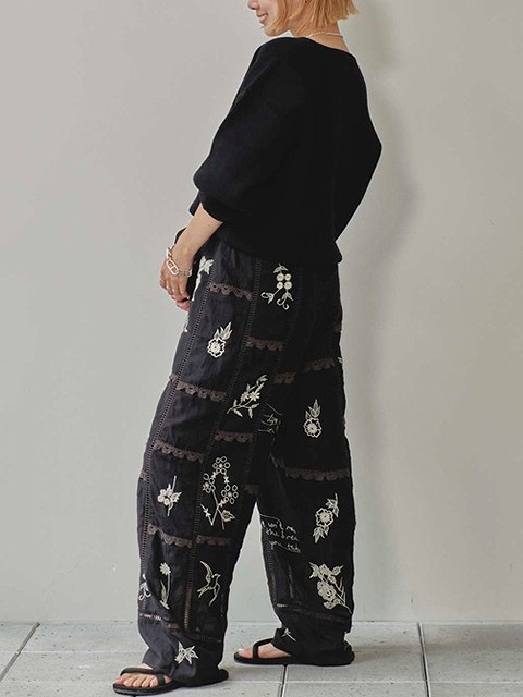 SOLD OUTTODAYFUL ȥǥե  Embroidery Patchwork Trousers 12510701 /󥻥Բľʡˤ15ޤ¨ȯ(˰ʳ)