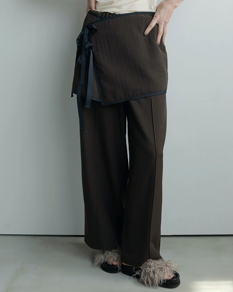 anukeアンヌーク Tuck Wide Pants 36 BK anuke ＼SALE60%OFF／即日発送/anuke アンヌーク Panel Wide