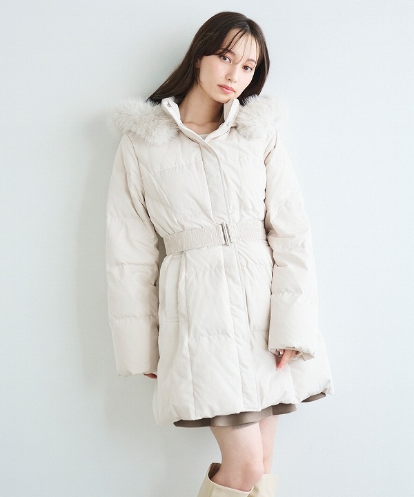 LILLIAN CARAT リリアンカラット フェイクファーミドルダウン 45719402