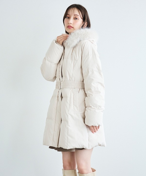 LILLIAN CARAT リリアンカラット フェイクファーミドルダウン 45719402