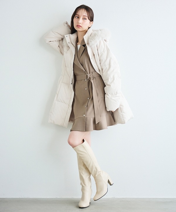 LILLIAN CARAT リリアンカラット フェイクファーミドルダウン 45719402