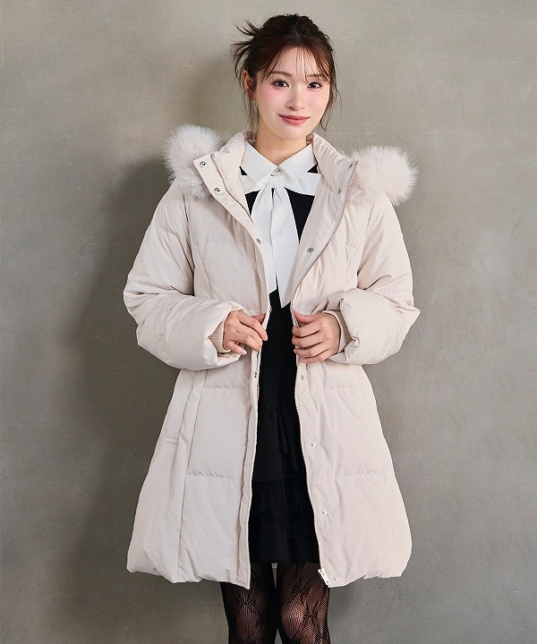 LILLIAN CARAT リリアンカラット フェイクファーミドルダウン 45719402