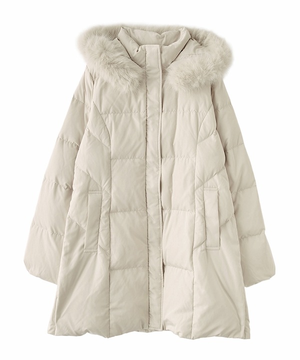 LILLIAN CARAT リリアンカラット フェイクファーミドルダウン 45719402