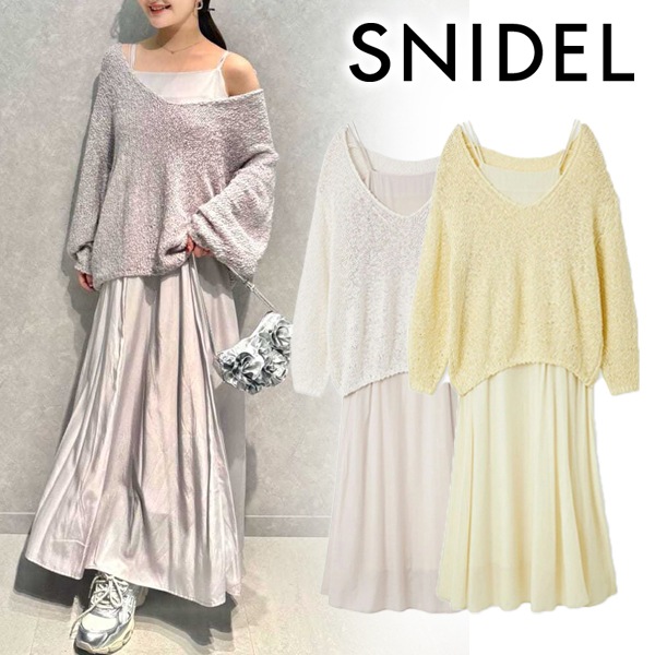 ��SALE50%OFF��SNIDEL ���ʥ��ǥ�  ����֥˥åȥ��åȥ��ԡ��� SWNO261157  /����󥻥������Բľ��� �������ˤ�15���ޤ�¨��ȯ��(���˰ʳ�)��