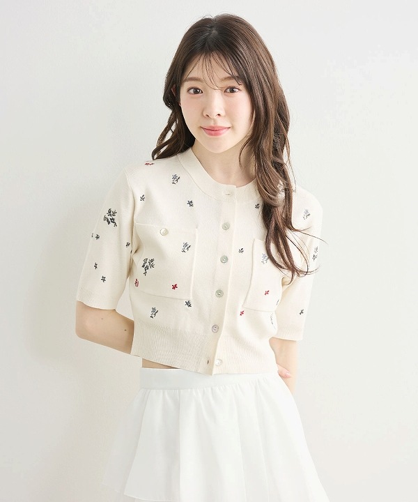 SALE20%OFF】COCODEAL ココディール 刺繍ニットカーディガン 76333462