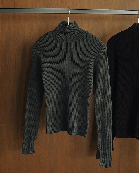 anuke アンヌーク Slit Turtle Knit 62420518 /キャンセル返品不可商品  
