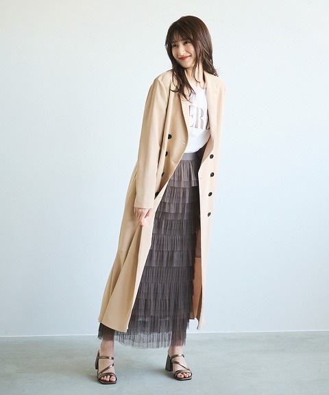 SOLD OUT】COCODEAL ココディール チュールプリーツティアードスカート  