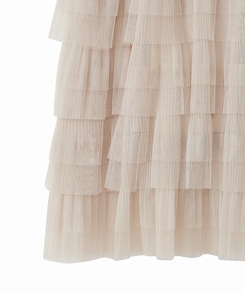 SOLD OUT】COCODEAL ココディール チュールプリーツティアードスカート  