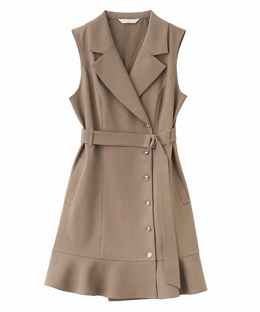 LILLIAN CARAT リリアンカラット ヘムフレアジャケットミニワンピース