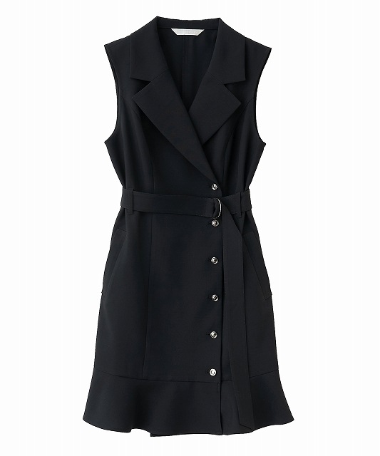 LILLIAN CARAT リリアンカラット ヘムフレアジャケットミニワンピース