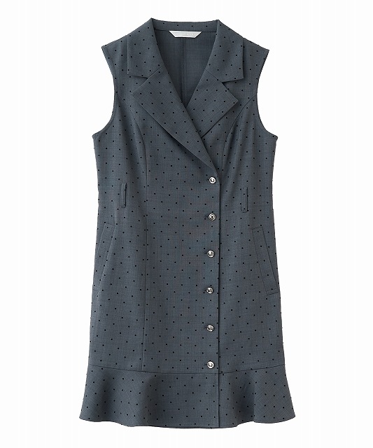 LILLIAN CARAT リリアンカラット ヘムフレアジャケットミニワンピース