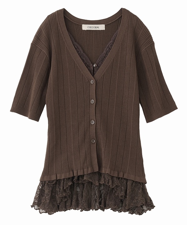 cocodeal レースドッキングニット レースドッキングニット｜PETAL ONLINE（ペタルオンライン）