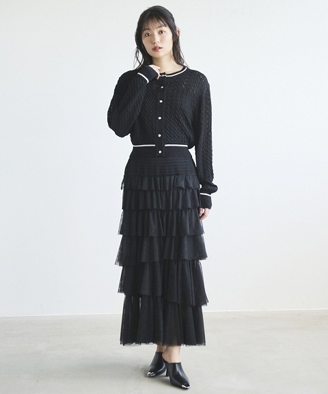 SALE40%OFF】COCODEAL ココディール チュールティアードスカート  