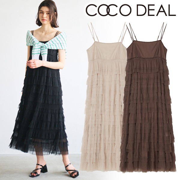 SALE40%OFF】COCODEAL ココディール チュールプリーツティアード 
