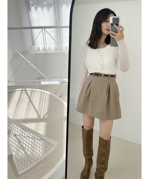 期間限定10%OFF】SNIDEL スナイデル シアーフリルカーディガン