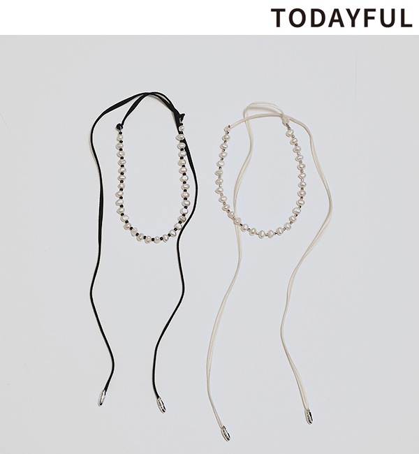 11/9()1000OFF ݥ󥳡ɡ1000tfTODAYFUL ȥǥե  Pearl Ribbon Choker 12510909 /󥻥Բľʡˤ15ޤ¨ȯ(˰ʳ)