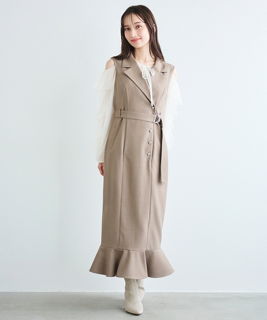 LILLIAN CARAT＊ヘムフレアジャケットミニワンピース ヘムフレアジャケットミニワンピース｜PETAL ONLINE（ペタル